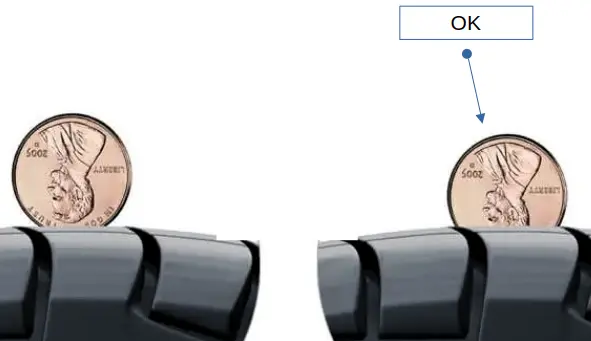 The penny test is a quick and effective way to check for unsafe tread depth. Photo by Robert Linder on Unsplash.
